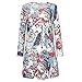 Produktbild MAYOGO Halloween Kostüm Damen Kleid mit Blume Schmetterling Spielkarten Printing Erwachsener Mädchen Große Größen Lässige Halloween Karneval Elegantr Lange Partykleid