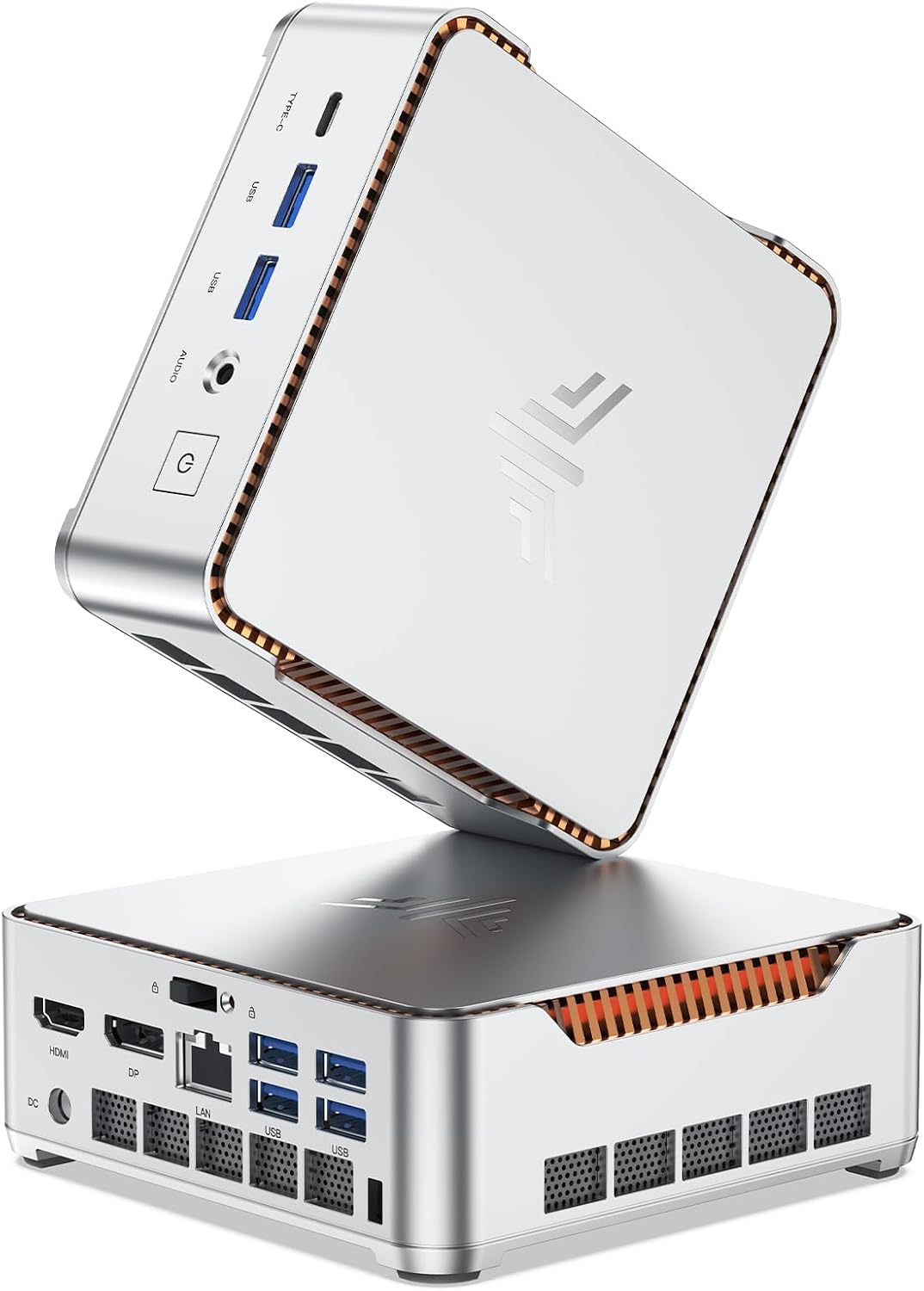NiPoGi P2 Mini PC Windows 11 Pro Mini PC AMD Ryzen 4300U (Βeat 3500U/N150/N95,up to 3.7GHz) 16GB RAM+512GB SSD Mini Computer 4K Triple Display/HDMI+DP+USB-C/WiFi/BT4.2 for Home/Business/School