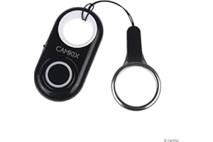 CAMKIX 2X Kamerablenden-Fernbedienung mit Bluetooth®-Technologie - Schlüsselband mit Abnehmbarer Armatur - Karabiner - Erfassen Sie Bilder/Videos drahtlos aus bis zu 10 m Entfernung auf iPhone/Android