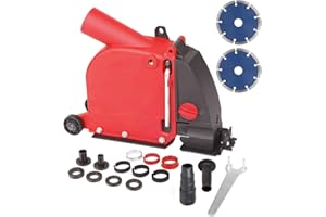 Aidelife Rozadora de pared | Caperuza de aspiración para amoladoras 125mm con 2x Disco de corte de diamante de 125 mm