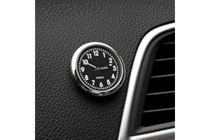 BAAQII Leuchtende Auto-Armaturenbrett-Belüftungsöffnungs-Zeit-Uhr-Quarz-analoge Uhr Schwarzes