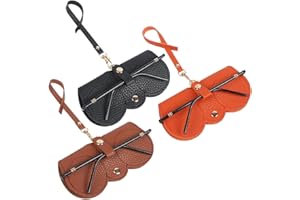 Ldirect 3 Stück Weich Leder Sonnenbrillen Taschen, Tragbare Brillenetuis Schlanke Brillenetuis Halter Sonnenbrillen Etui
