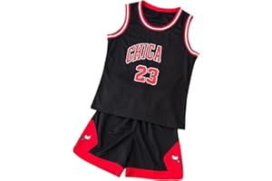TenhCreek Completo Basket Bambino –2Pezzi Completo Basket Ragazzo Kit, Divisa Completino Basket Bambino, Senza Maniche Maglia Basket Bambino – Maglietta e Pantaloncini da Basket 4-14 Anni