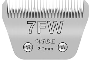 AUDOC 7FW Wide Pet Dog Grooming Detachable Blades,Compatible with Andis,Oster A5,Wahl KM10/Moser 45/Masterclip A5 Clippers,Cut Length 1/8"(3.2mm),Fit for Larger Animals
