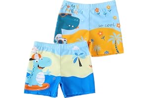 NautySaurs 2er-Pack Jungen Badeshorts 5-13 Jahre große Jungen Bademode Dinosaurier Kinder Badehose