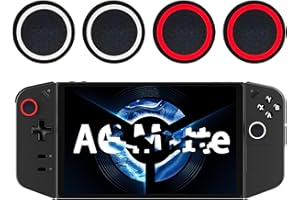 GIOPUEY Joystick Thumb Stick Grips Cap Compatible con Lenovo Legion Go, 4 Pack Silicone Thumb Grip Caps Joystick Caps Protective Case Funda Protectora, Soft Anti-Slip - Black/Red+Black/White
