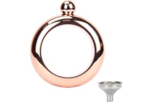 Kitchnexus Pulsera-petaca de acero inoxidable 304 con capacidad de 100 ml y embudo