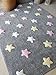 Lorena Canals Tricolour Stars Washable Rug (Grey/Pink)