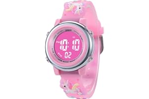 Mamiddle Reloj Deportivos Digital para Niño Niña Reloj Infantil Impermeable 3ATM con Alarma Fecha Cronómetro 7 Luces traseras LED