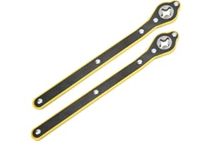 LIZEALUCKY 2pcs Auto Labor Saving Jack Ratchet Wrench for Car Scissor Jack, 360 Degree Swivel Scissor Lift Speed Handle Wrench Tire Wheel Jack Wrench, Automotive Repair Tool for Travel Truck SUV