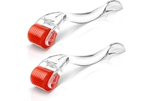 ‎SKINFUTURE 2x Dermaroller | Microneedling Roller für zuhause - 192 ECHTE NADELN - Professioneller Nadelroller 0,5mm für Gesicht und Körper | Für Hautpflege, Haarwachstum & Microneedling | skinFUTURE