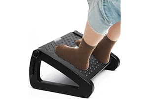 Poggiapiedi regolabile,Poggiapiedi Ergonomico con 6 Regolabili in Altezza e Angolo,sgabello antiscivolo per casa,ufficio e vi