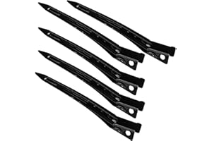AMZFUK 10 Piezas Pinza De Pelo De Duckbill, Pinzas De 3.5 Pulgadas,Pinzas Para El Pelo Para Peinar Y Cortar, Pinzas De Pelo De Cocodrilo, Clips Para El Pelo (Negro)