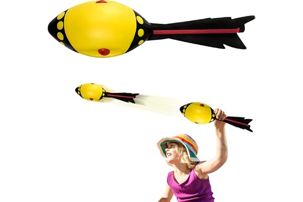 FainFun Javelot Vortex, Javelot Rocket Jouet en Mousse Souple, Fusée Vortex Sifflante Amusant pour Petits et Grands, Roquette Sifflante, Vortex Aero pour la Plage, la Piscine, la Pelouse (Jaune)