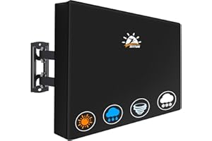 Zettum Cover TV per TV da 28-32 pollici, Cover Proteggi Schermo TV Rivestimento Esterno in PU Oxford 600D Proteggi Schermo Resistente e Impermeabile per TV (Nero)