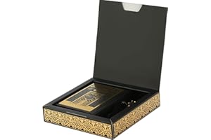 Prien Muslim Gifts for Eid, Gilt Covered Gift Box, Silvered Quran Gifts for Ramadan Mosque, Pearl Prayer Beads, Islamic Portable Boxes Women, Mawlid Gift Set for Birthday, Umrah (Black)