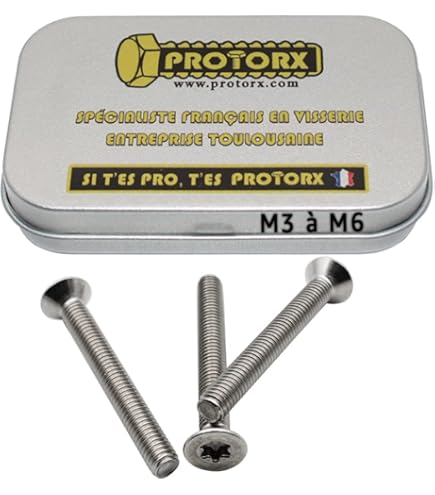 Vis Machine Torx Sécurité M3x8mm – 10pcs Inox Fraisées Tête Bombée, Uxcell