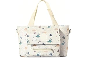 EliphonTowne Sac à langer léger, sac à langer avec fermeture éclair et sangle réglable, sac de voyage pour maman, landau, accessoires pour nouveau-nés pour landau, L blanc., L, classe
