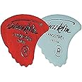 Shark Fin 661002 Plektrum/Pick Sweden Goldprint, 0,52 mm, soft, rot, 12 Stück, Black