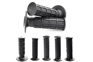 Area1 Uniwersalne uchwyty na kierownicę motocykla, 2 sztuki, 1 x 22 mm + 1 x 24-25 mm (7/8/1"), czarne, kompatybilne z KSR, (retro)