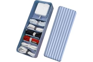 UENNM 7 Grilles Boîte de Rangement Boîte Organisateur pour Câbles Usb, Boîte de Gestion des Câbles Usb Boîte de Rangement Chargeurs de Câbles pour Stockage de Bureau, Bureau Usage À La Maison