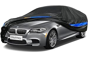 Holthly Telo di copertura per auto, impermeabile, traspirante, per garage, pioggia, sole, polvere e protezione UV. Adatto per BMW 5, Audi A6/A7, Maserati Ghibli, ecc. 3XL+