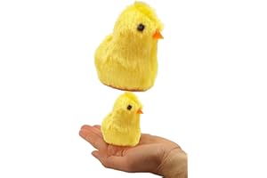 Quickdraw Easter Chirping Chick Motion Activated Childrens Gift Soft Fluffy Baby Chicken Toy Egg Hunt (2 x Chicks)
