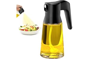 Showvigor Glass Oil Sprayer for Cooking, Kitchen Gadgets Accessories for Air Fryer, 180ml Olive Oil Sprayer Bottle with Brush, Olive Oil Spray Mister