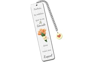 HZBLAZ Marque-Pages Inspiration Cadeaux Noël Soeur Amis Anniversaire Graduation Femmes Aller à L'Université Encourager Fille Petite-Fille Tulipe Souvenir Accompagner Accessoire Géniale Rappel