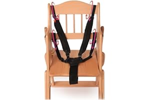 Domybest Harnais de Sécurité pour Poussette, Sangle de Sécurité pour Poussette, Harnais de Sécurité 5 Points Universel Réglable, Harnais pour Chaise Haute, Landau, Poussette
