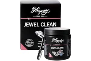 Hagerty Jewel Clean Bain nettoyant pour bijoux I 170 ml I Nettoie efficacement l’or, le platine, les pierres précieuses - diamant saphir rubis I Pour un éclat renouvelé I Panier et brosse inclus