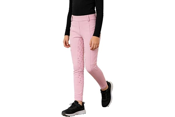 winying barn pojkar ridbyxor leggings ridtights med fickor träningsbyxor fitness ridunderdelar sportleggings tävling