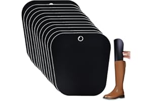 EMMEXX 12 Stück Stiefelspanner, 10 Zoll Stiefelformer Formeinsätze Kunststoff Stiefel Former Halter Stiefelform Einsätze Unterstützung Formung Werkzeug Hoher Kurzer Stiefel Ständer für Damen Männer Schwarz