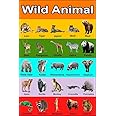 wallpics® Wild Animal Educational Chart for Children Waterproof Vinyl Sticker Poster || (20X30 inches) can2849-4