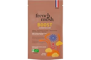 French Mush BOOST - Alternative Café aux Champignons Adaptogènes Bio : Lion’s Mane & Cordyceps - Focus, Énergie & Digestion - Alternative Végétale au Café Soluble - Fabriqué en France - 20 Doses