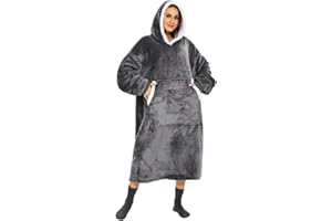 Gogola Oversized Hoodie Decke Damen，Verlängern Decken Hoodie,Extra Dick und Warm Deckenpullover，Blanket Hoodie Geeignet für Männer, Frauen und Teenager