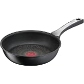 Tefal Unlimited On 24 cm Frying Pan, Induction Safe, Non-Stick, Titanium Coated, Thermo-Signal, Dishwasher and Oven Safe, Sta