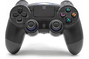 XTREME VIDEOGAMES Xtreme Joypad Controller Wireless Bluetooth Compatibile PlayStation 4, Mod. 90424, Colore Nero, Design Ergonomico, Connessione BT, Lunghezza Cavo Ricarica 2,5 m, Vibrazione, Ingresso Jack Audio