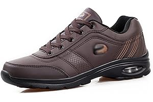 BOEBIZ Chaussures de golf imperméables en cuir pour homme - Confortables et imperméables - Pour le sport, la marche, l'entraînement, le golf