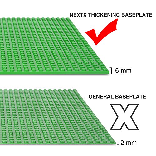 NextX 4 Piani Base Compatibili con Giochi di Costruzioni Classici - Piastre Doppio Spessore - Materiale Plastica ABS Non Tossico 5 lego NextX-4-Piastre-Base-Compatibili-con-Giochi-di-Costruzioni-Classici-Basi-in-Plastica-ABS-Non-Tossico-Dimensioni-25-x-25-cm