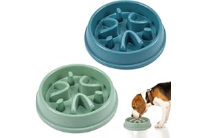 NEWOFVIEW 2 Stück Anti Schling Napf Hund, 21X4,5cm Antischlingnapf Hunde Slow Feeder Hund Langsame Fressen Futternapf für Kleine Bis Mittel Große Hunde Katze