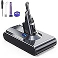 EVARY 8000mAh Replacement Battery for Dyson V8 Battery Compatible with Dyson V8 Vacuum Cleaner Series V8 Absolute V8 Animal V8 Motorhead V8 Absolute Pro SV10(2*Filter)