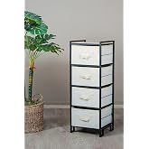 Digithome Metal 4 Drawer Cabinet Organizer Multi-Purpose Organizer Dresser Black MRS-021