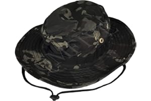 QMFIVE Tactical Boonie Hat, Sombrero Redondeado de Camuflaje Pescador Sun Protection Cap para Outdoor Climb Camping