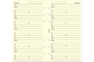 Filofax adresses Coton Crème, Personal Taille, 20 feuilles (B130253)