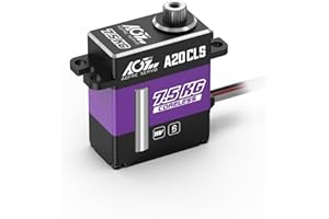 AGFRC Digital High-Torque Micro Wing-Servo - CNC Thin Servo with Dual Ball Bearing & Metal Gear (A20CLS)
