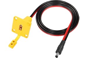 RIIEYOCA XT60 Adaptateur avec panneau Câble XT60 Câble de charge XT60 Fiche mâle vers fiche DC 5,5 mm x 2,1 mm Câble d'alimentation pour panneau solaire vélo électrique Fatshark Skyzone FPV Moniteur