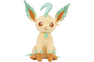 Pokémon Plush 20 cm PKW4578 Leafeon - Yellow/Green - Official Pokemon stuffed collectible toy for children 2+