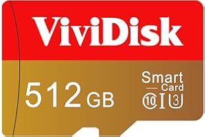 FTOUGHNB Scheda SD 512GB Grande Capacità Alta Velocità Scheda di Memoria Immagine Micro SD Card Mini Portatile Memory Card per Smartphone, Drone, Fotocamera, Dash Cam