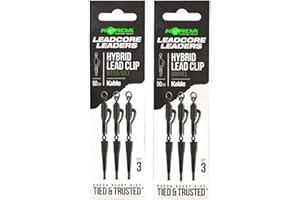 Korda Tackle Kable Leadcore Leader Lot de 3 attache-plomb hybrides 50 cm